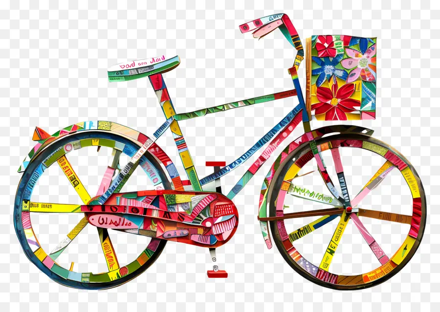 Всемирный день велосипеда，красочные PNG
