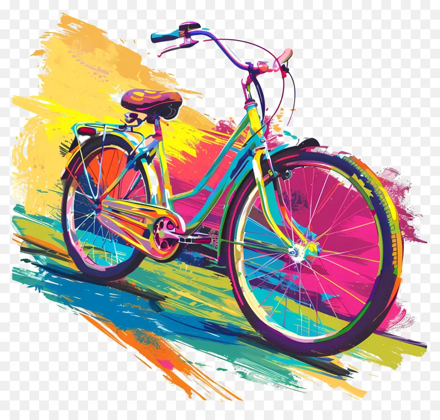 Всемирный день велосипеда，велосипед искусство PNG