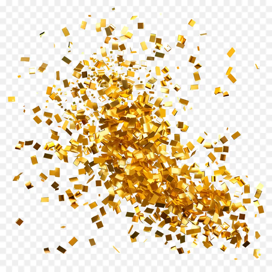 золотой конфетти，Celebration PNG