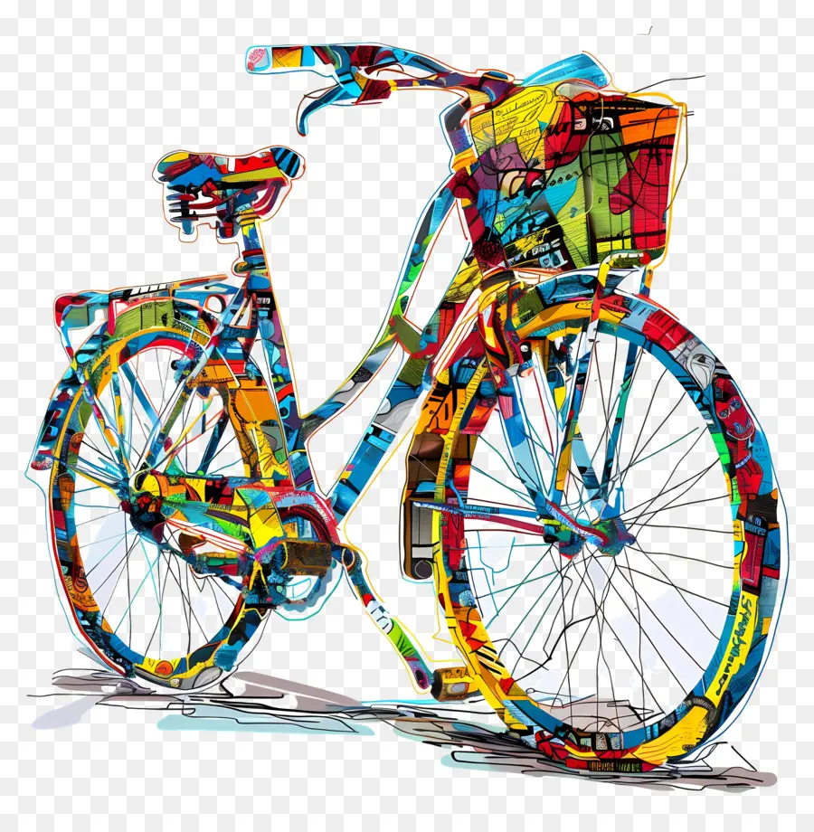 Всемирный день велосипеда，Красочный велосипед PNG