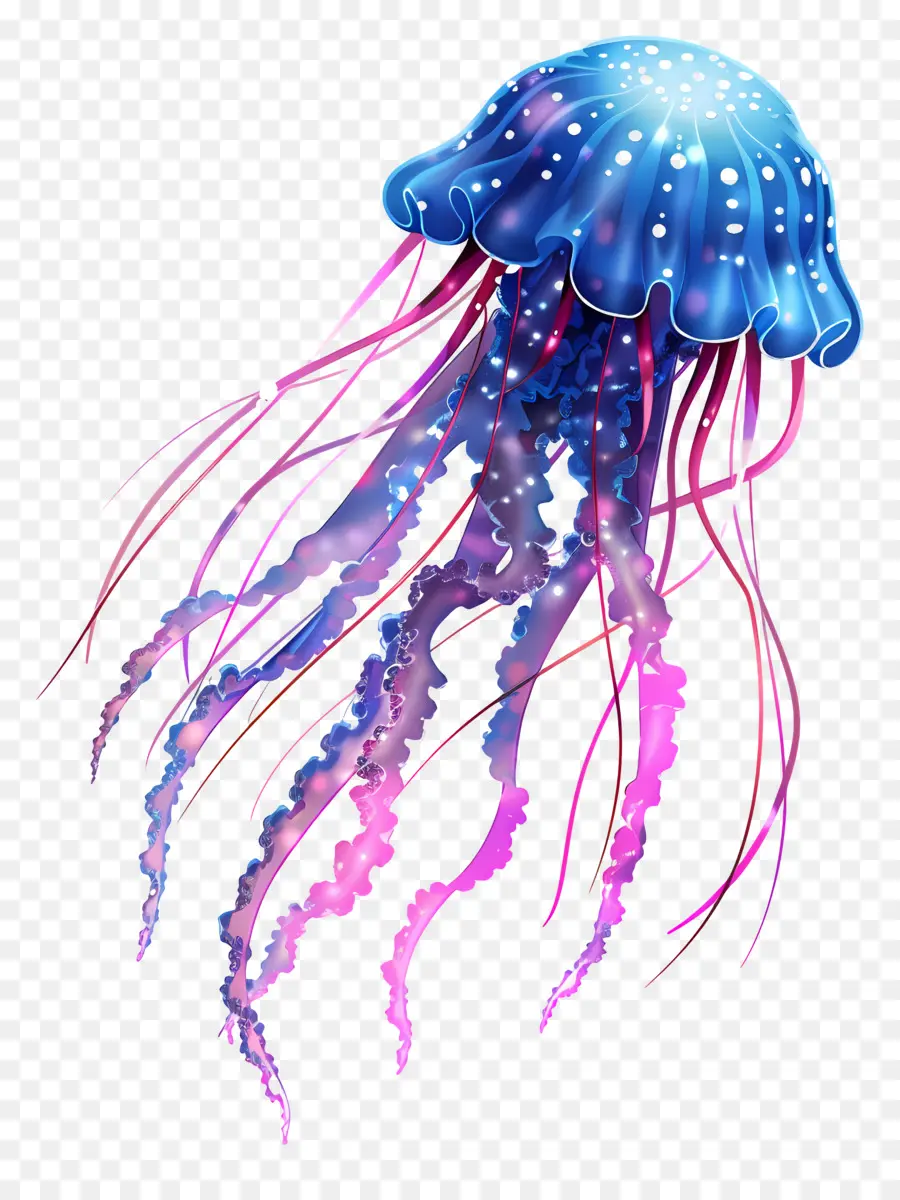 медузы，синий PNG