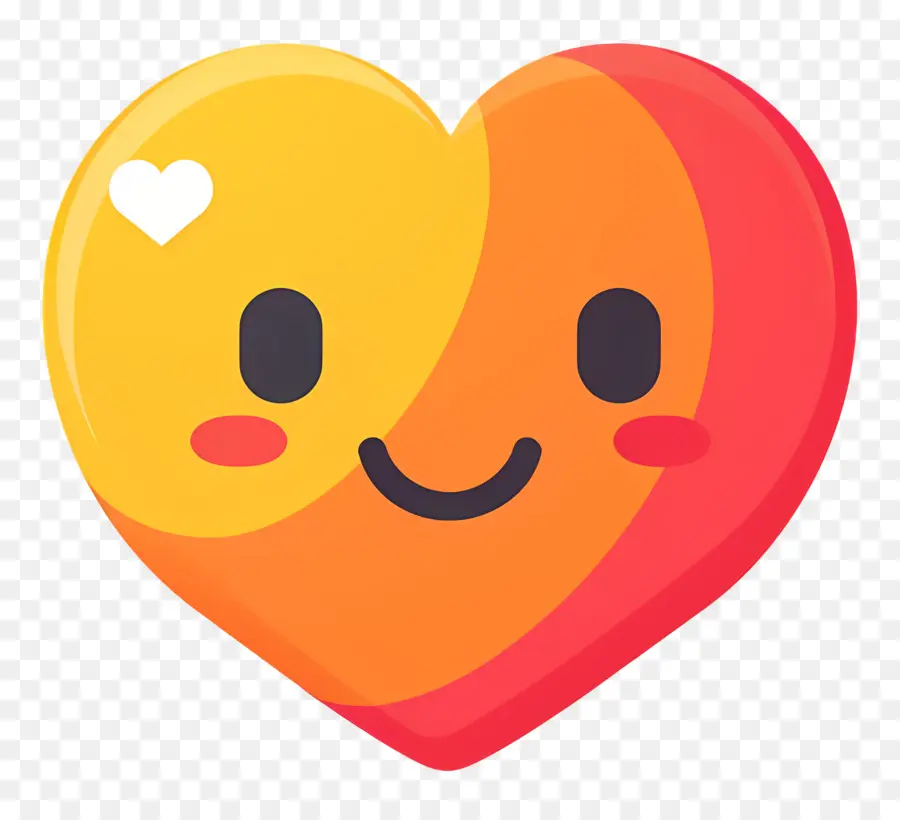 сердце Emoji，Симпатичный смайлик PNG