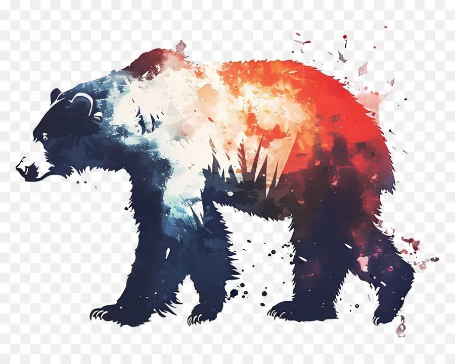 медведь，лес PNG