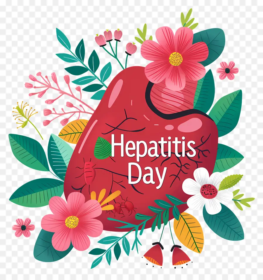 Всемирный день борьбы с гепатитом，сердце PNG