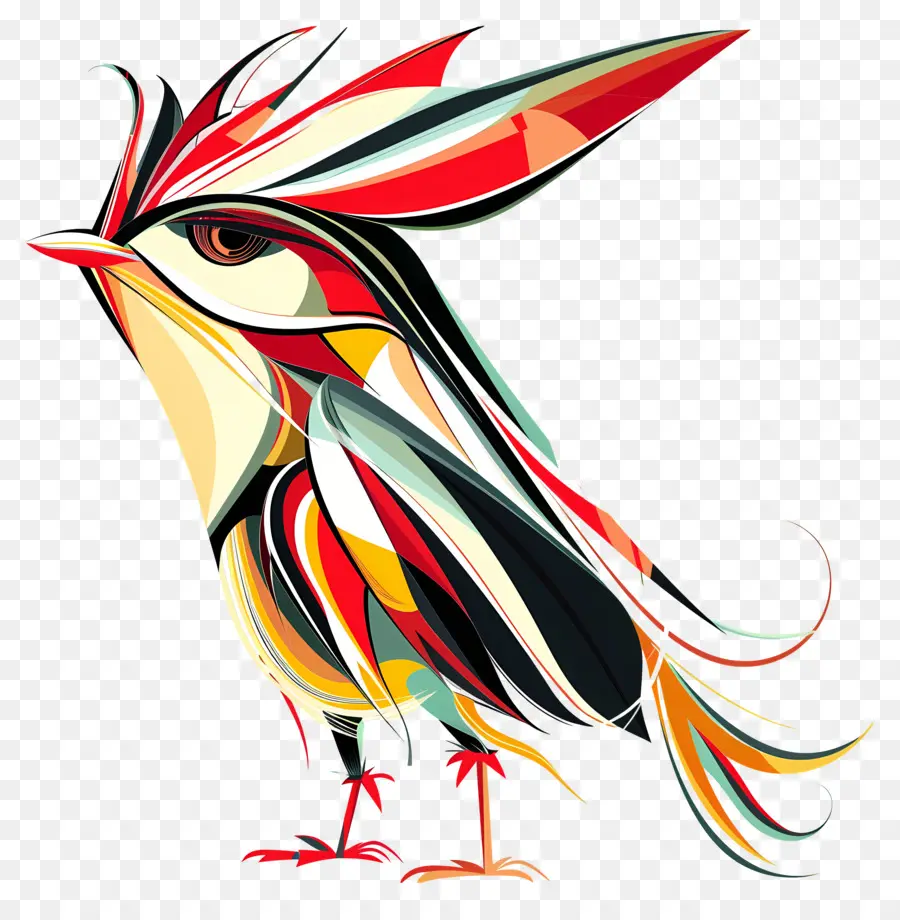 Птица，красочные перья PNG