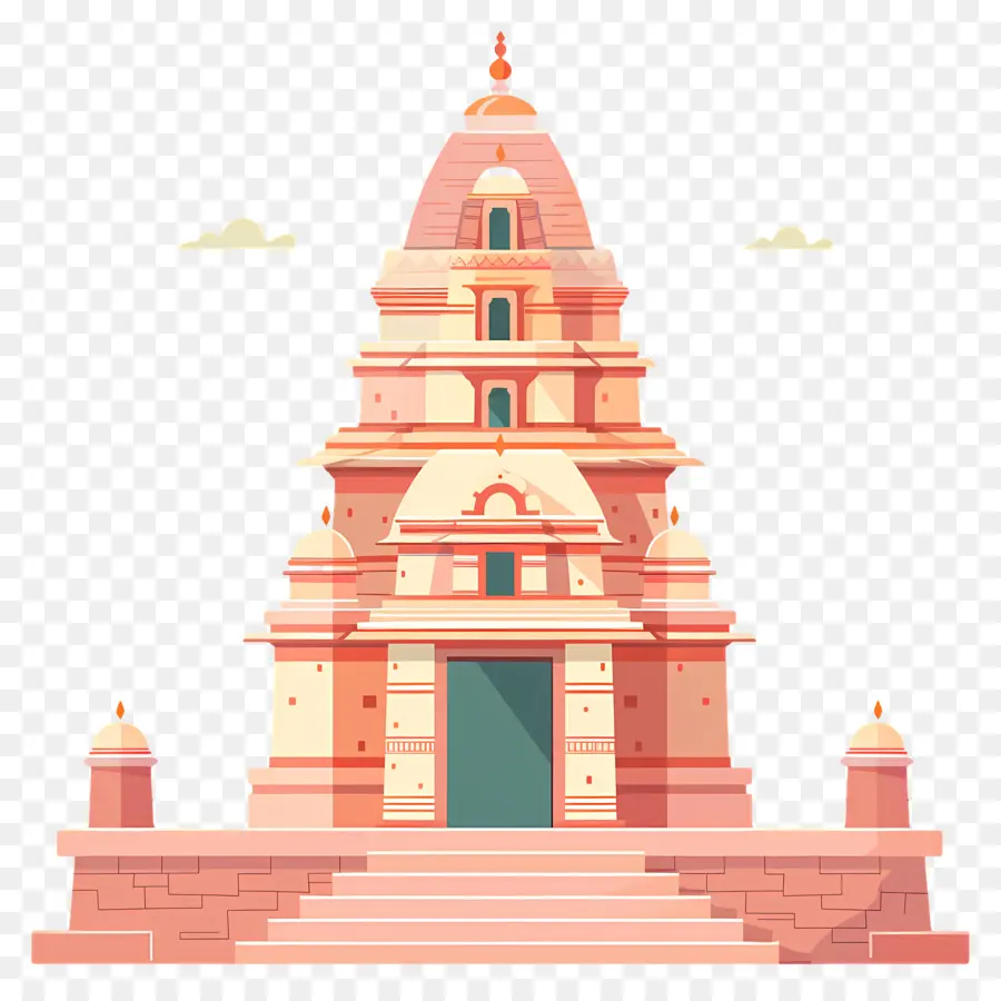 Индуистский Храм，Розовый храм PNG