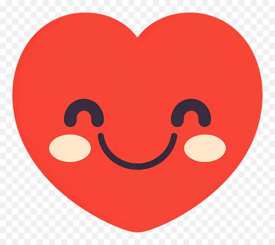 сердце Emoji，Сердечное улыбающееся лицо PNG