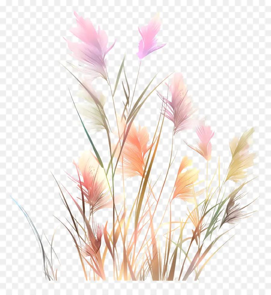 Цветочная трава，акварельная живопись PNG
