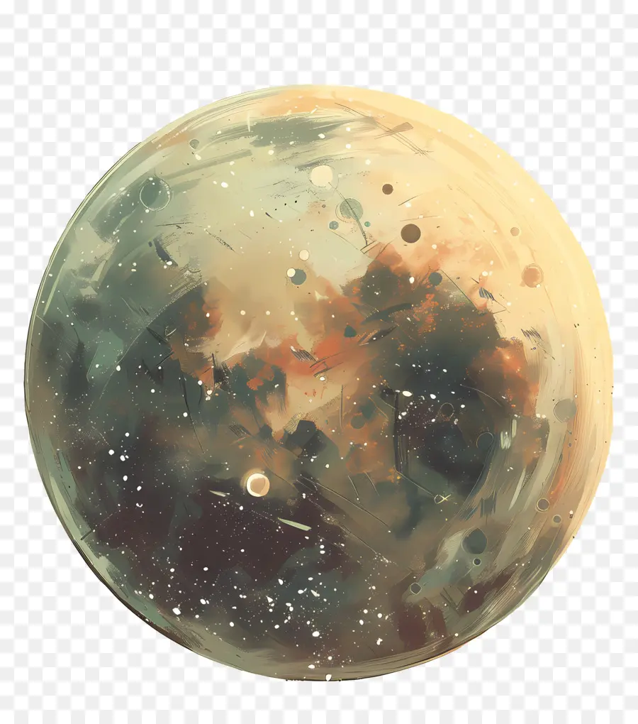 планет，Goldenbrown Planet PNG