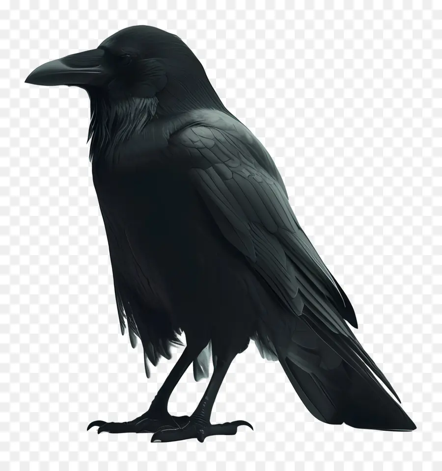 ворона，черная птица PNG