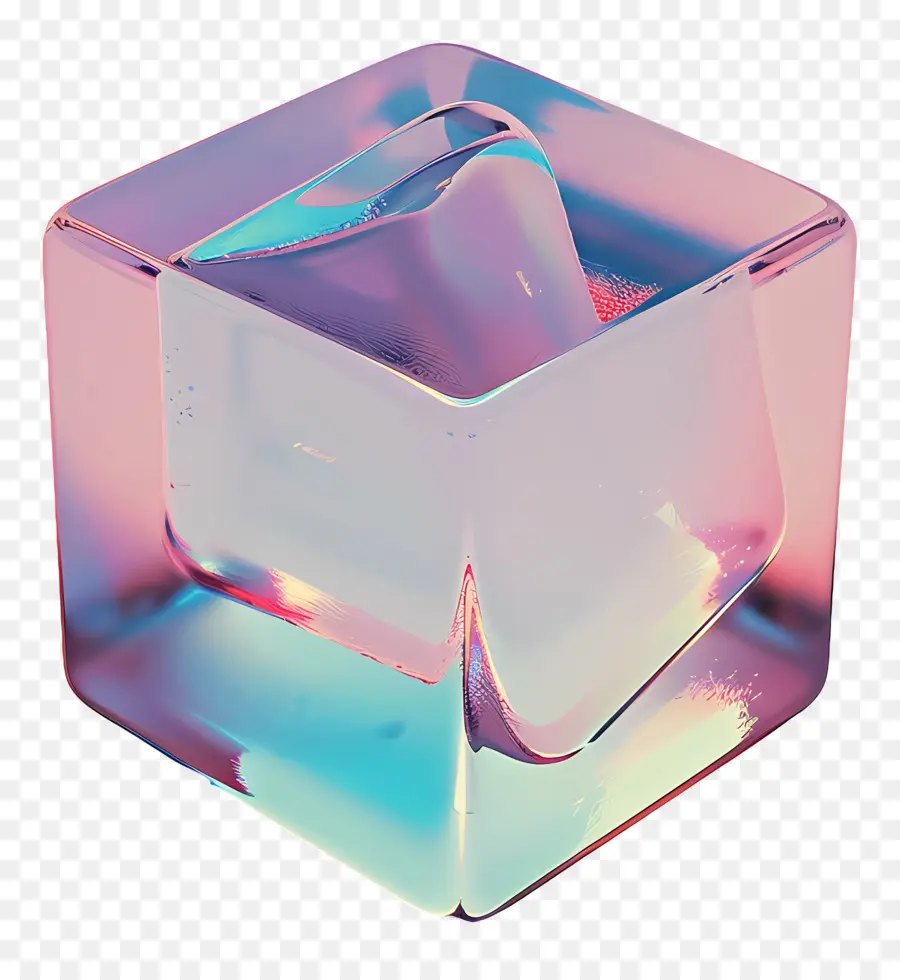 Кубик льда，прозрачный объект PNG