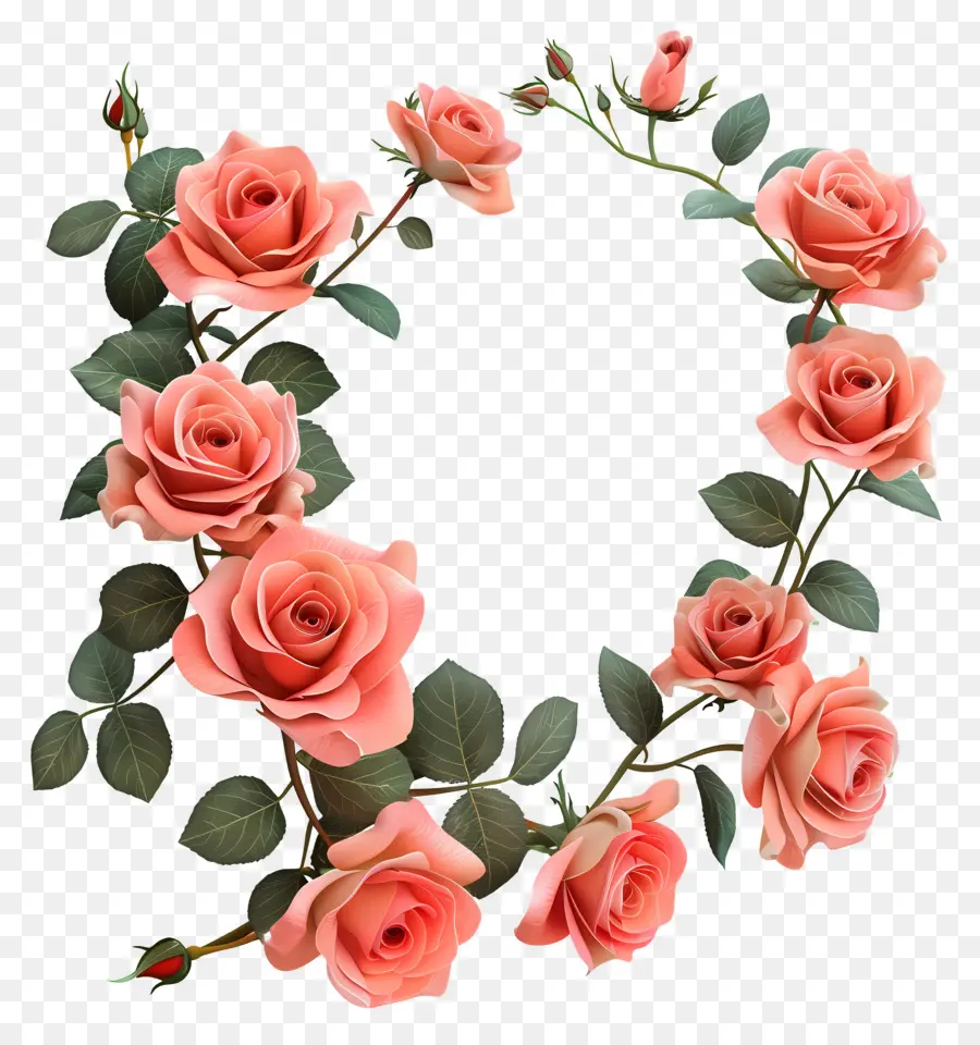Сад роз，формы сердца PNG