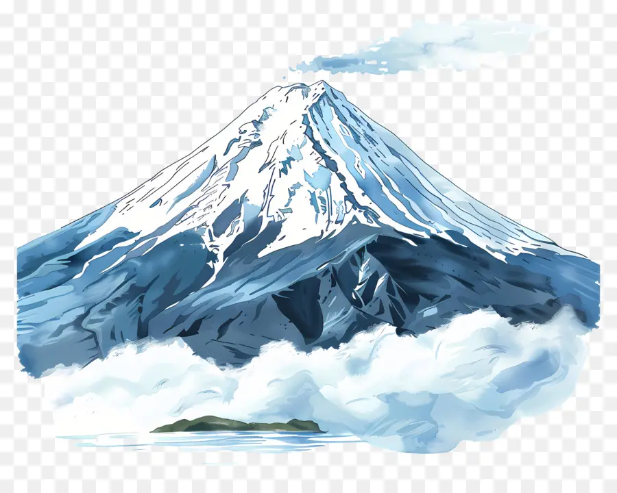 Гора Фуджи，горная живопись PNG