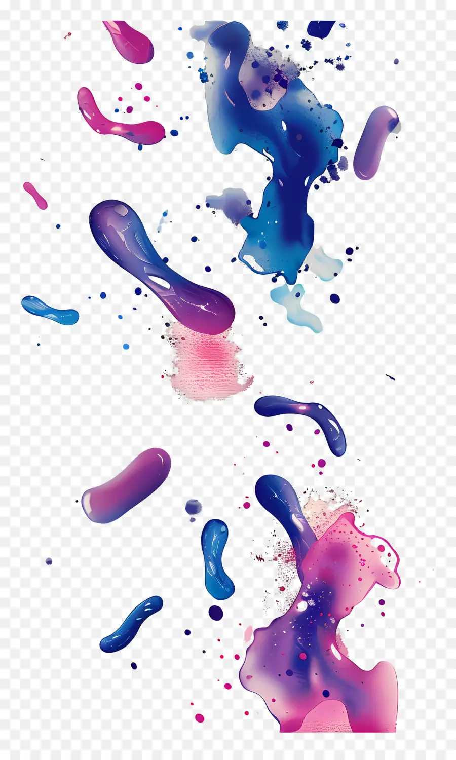Бактерии，красочная краска PNG