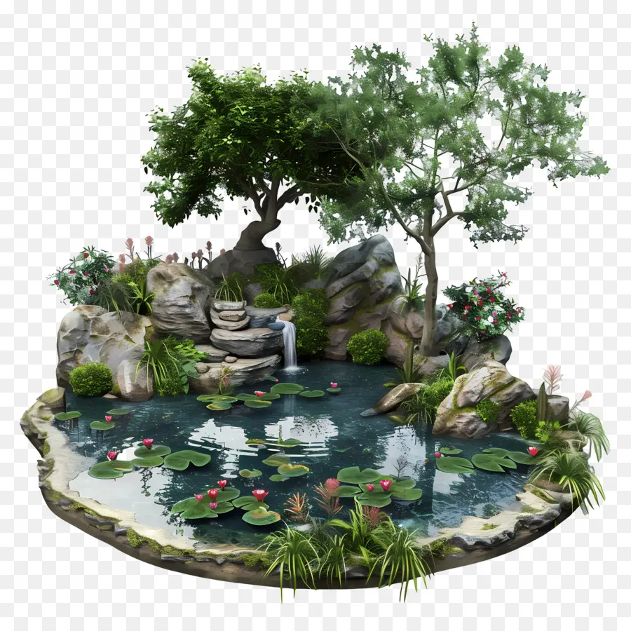 Пруд，Водный сад PNG