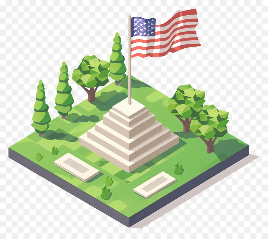 День Памяти，американский флаг PNG