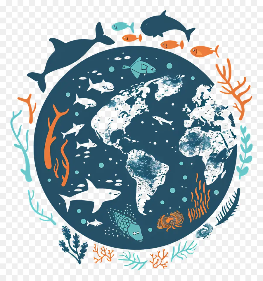 Всемирный день океанов，подводный PNG