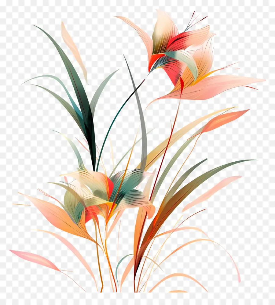 Цветочная трава，экзотические цветы PNG