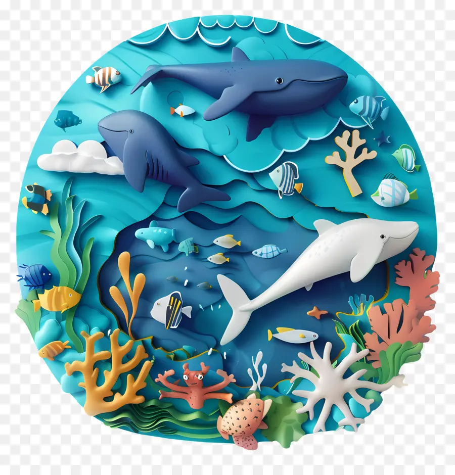 Всемирный день океанов，животные PNG