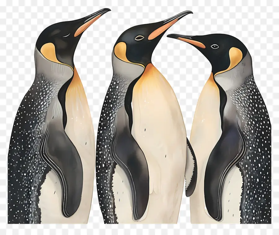 пингвины，милые PNG
