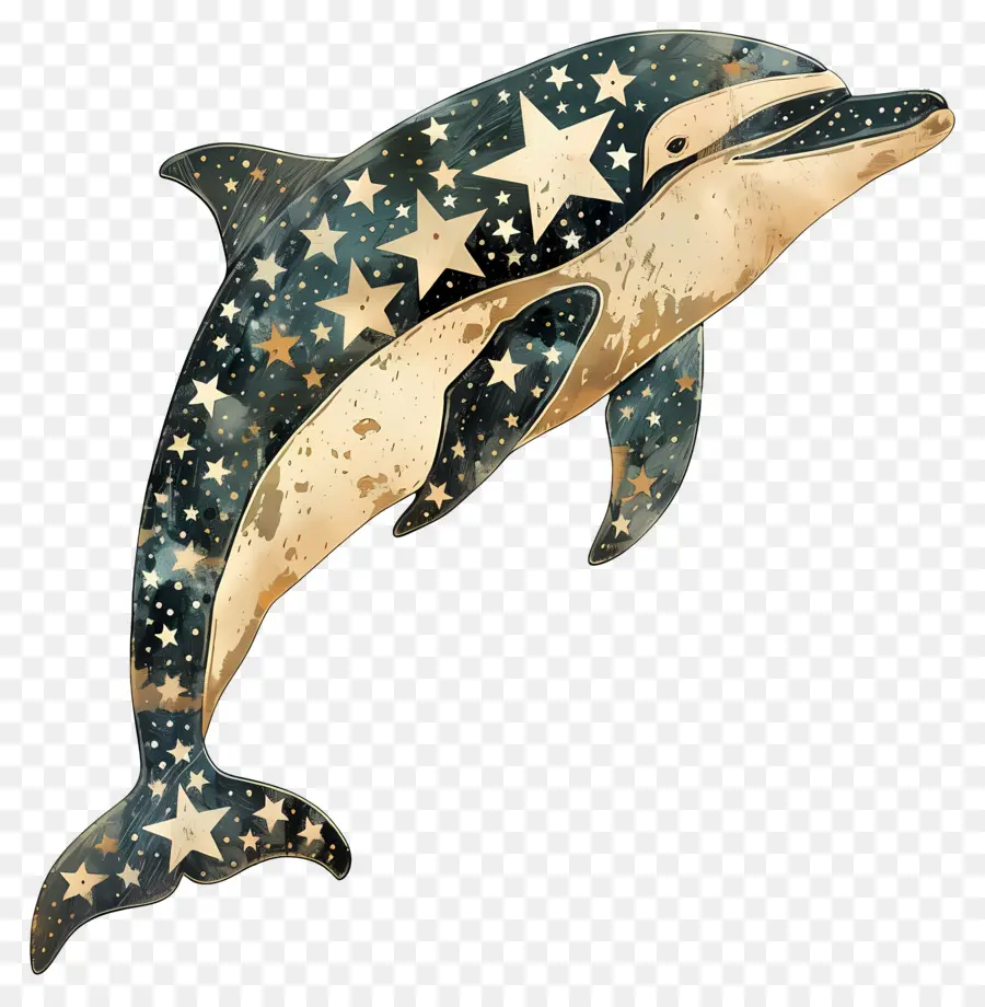 Дельфин，Звезды PNG