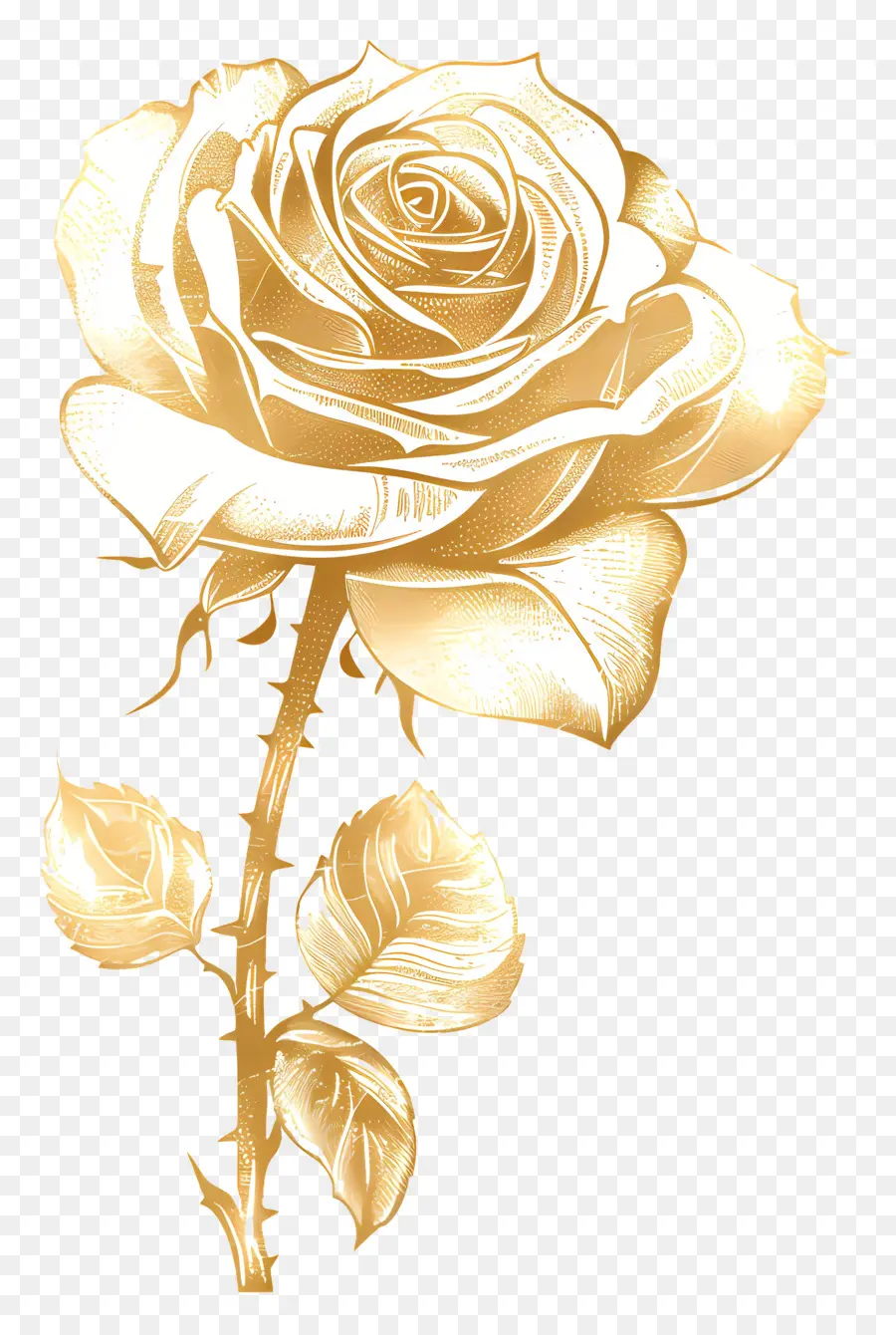 Золотая роза，Белая Роза PNG