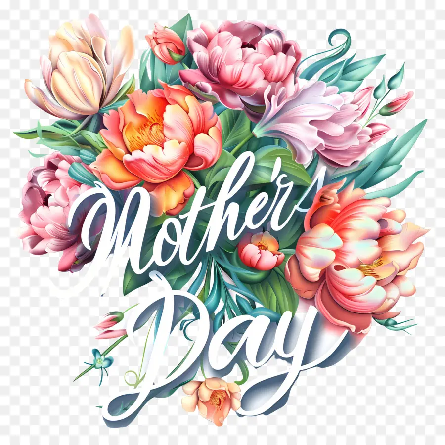 Mothers Day，цветочная композиция PNG