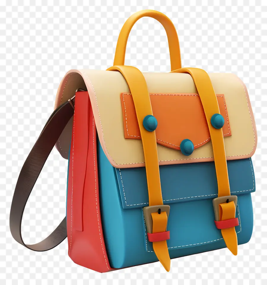Школьная сумка，красочная сумочка PNG
