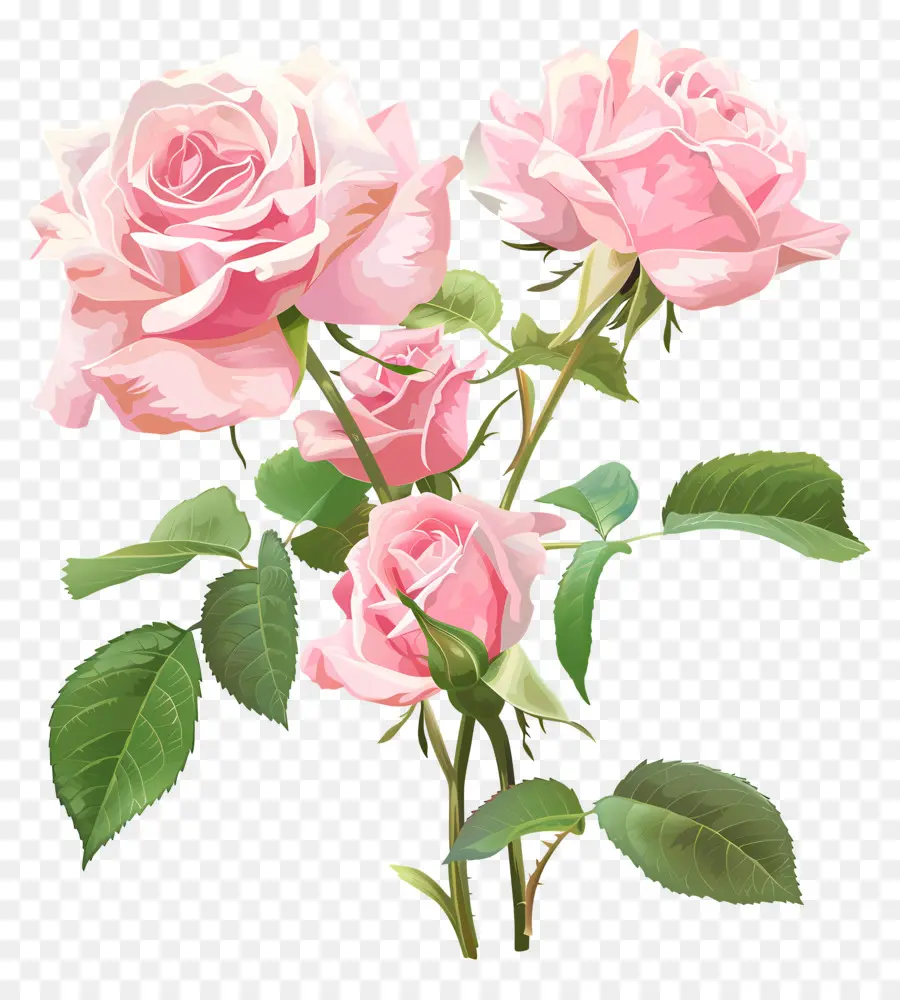 Сад роз，розовые розы PNG