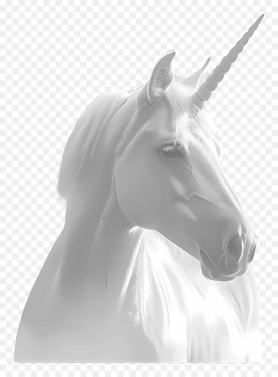 единорог，белая лошадь PNG