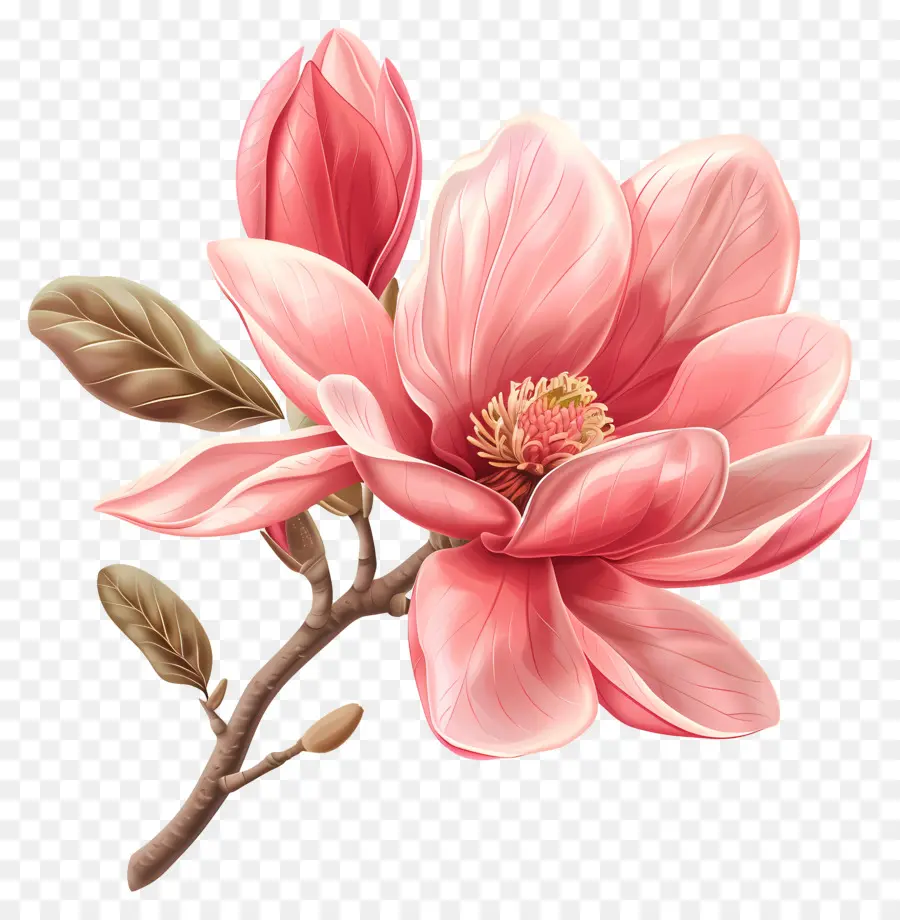 Розовая Магнолия，магнолия цветы PNG