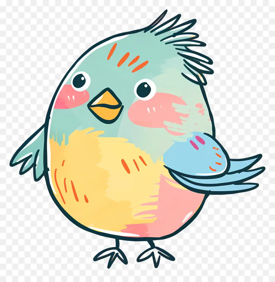 мультфильм птица，синяя и желтая птица PNG