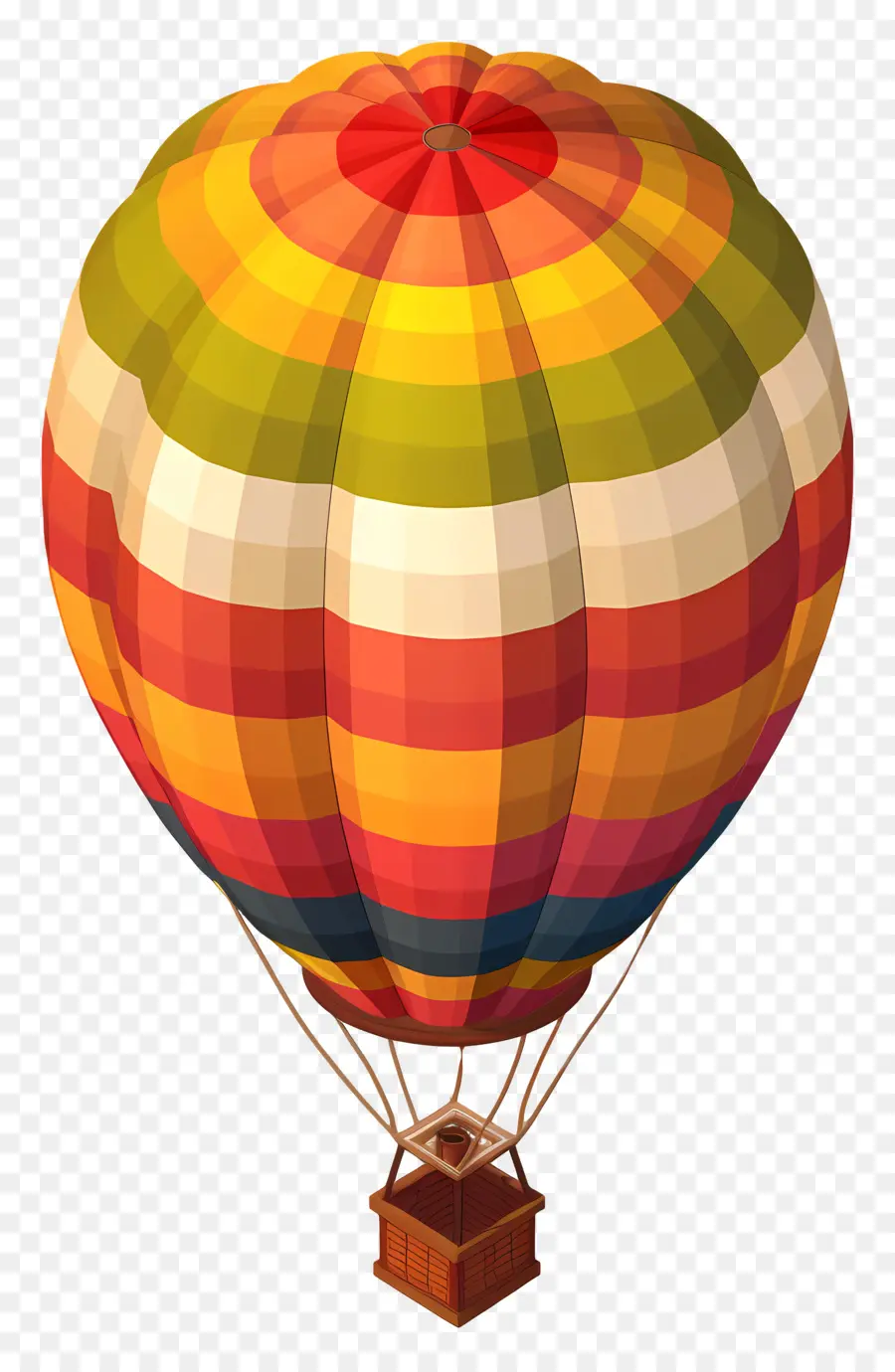 горячий воздух воздушный шар，красочные PNG