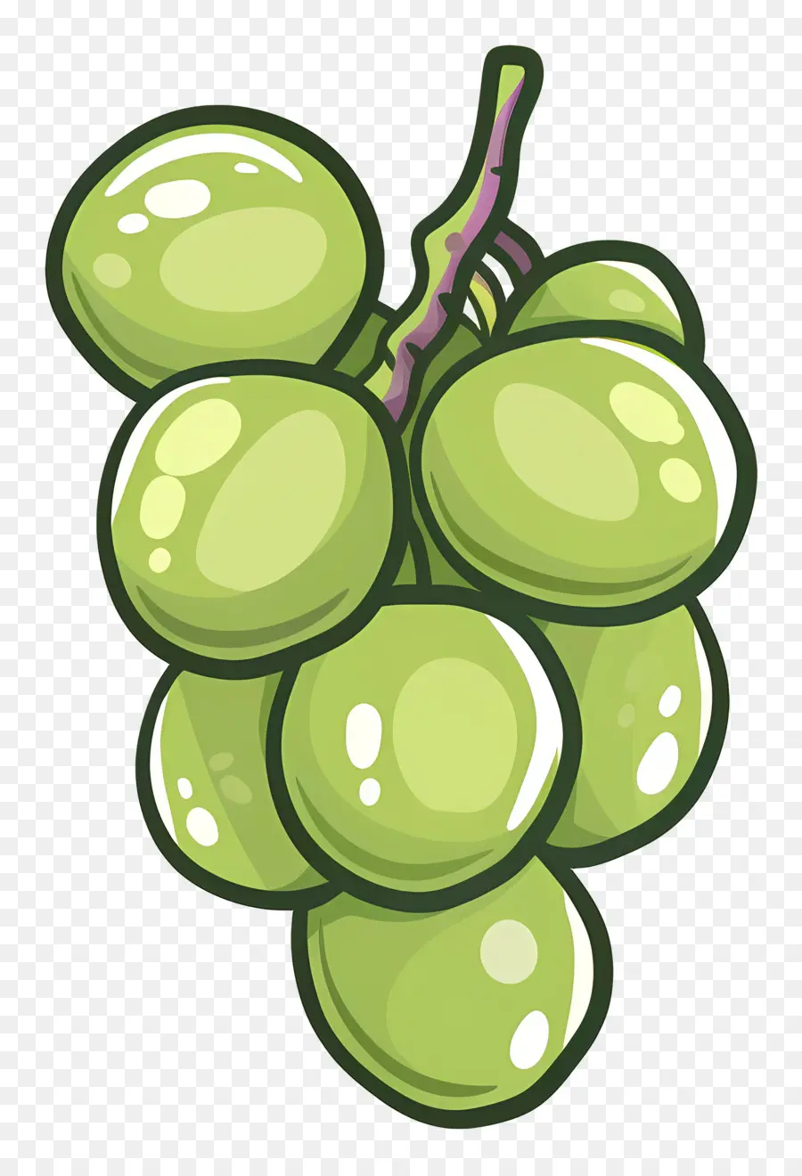 Зеленый виноград，зеленое яблоко PNG