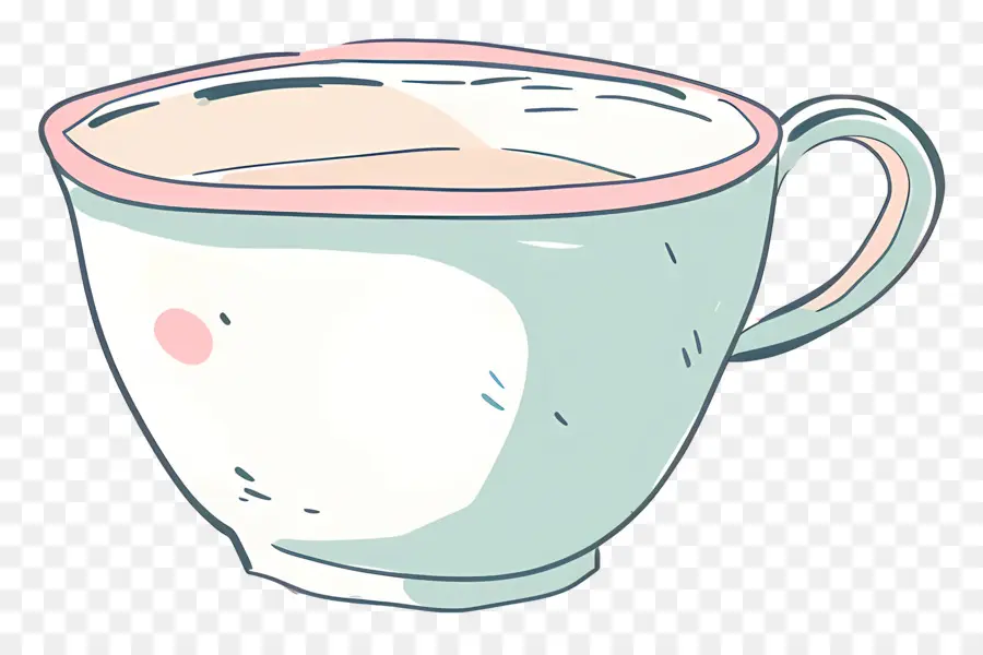 чашка чая，Белая фарфоровая чашка PNG