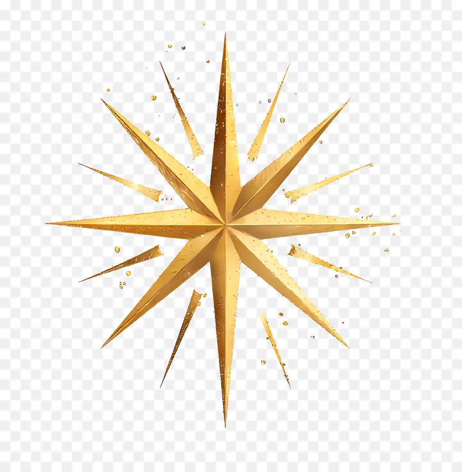 Золотая Звезда，Golden Starburst Logo PNG