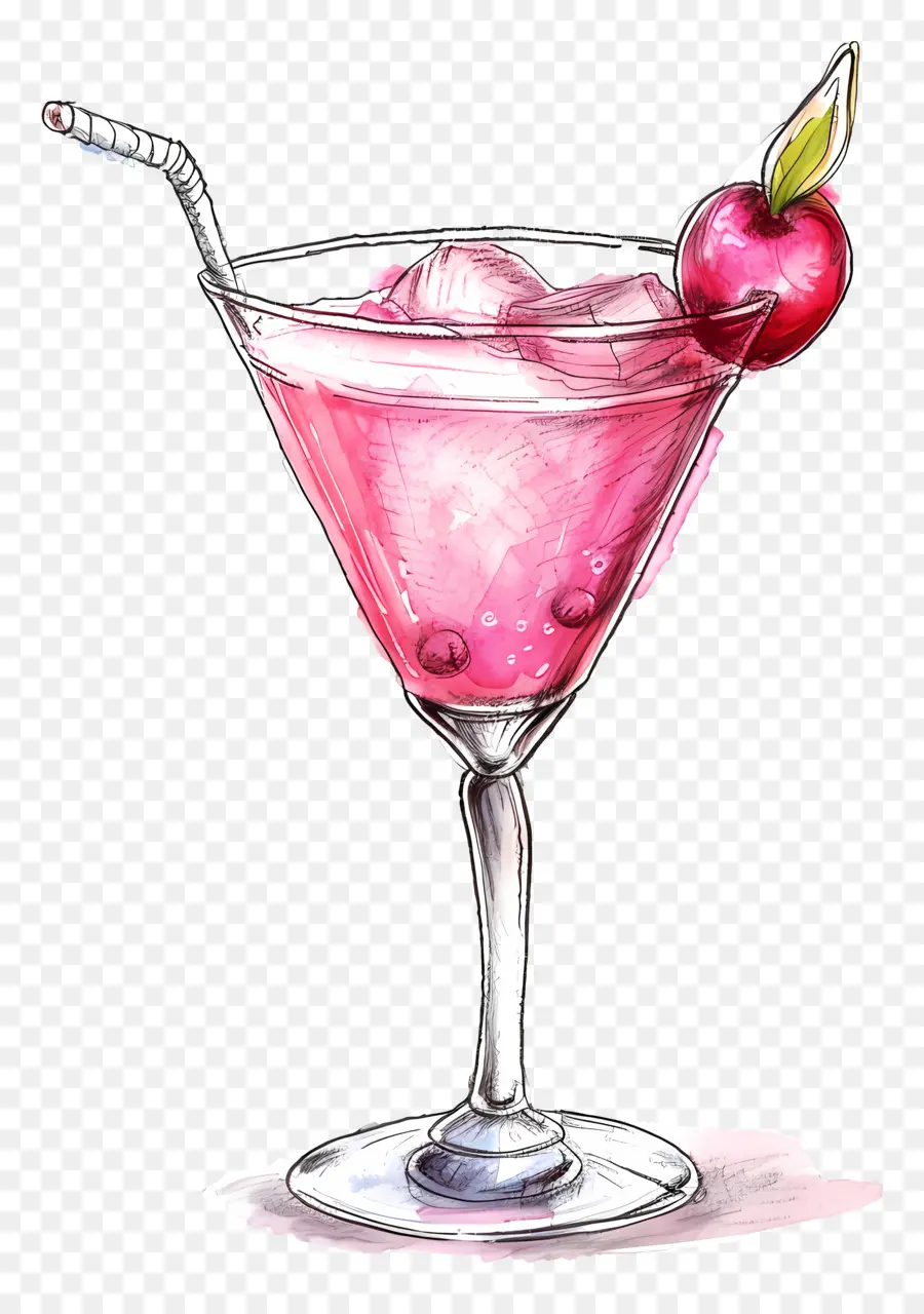розовый коктейль，Коктейль PNG