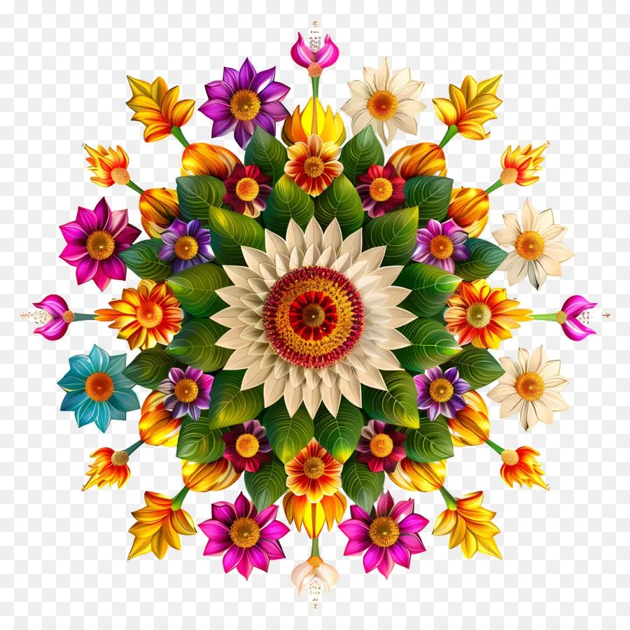 Онам Атапура，Красочные цветы PNG