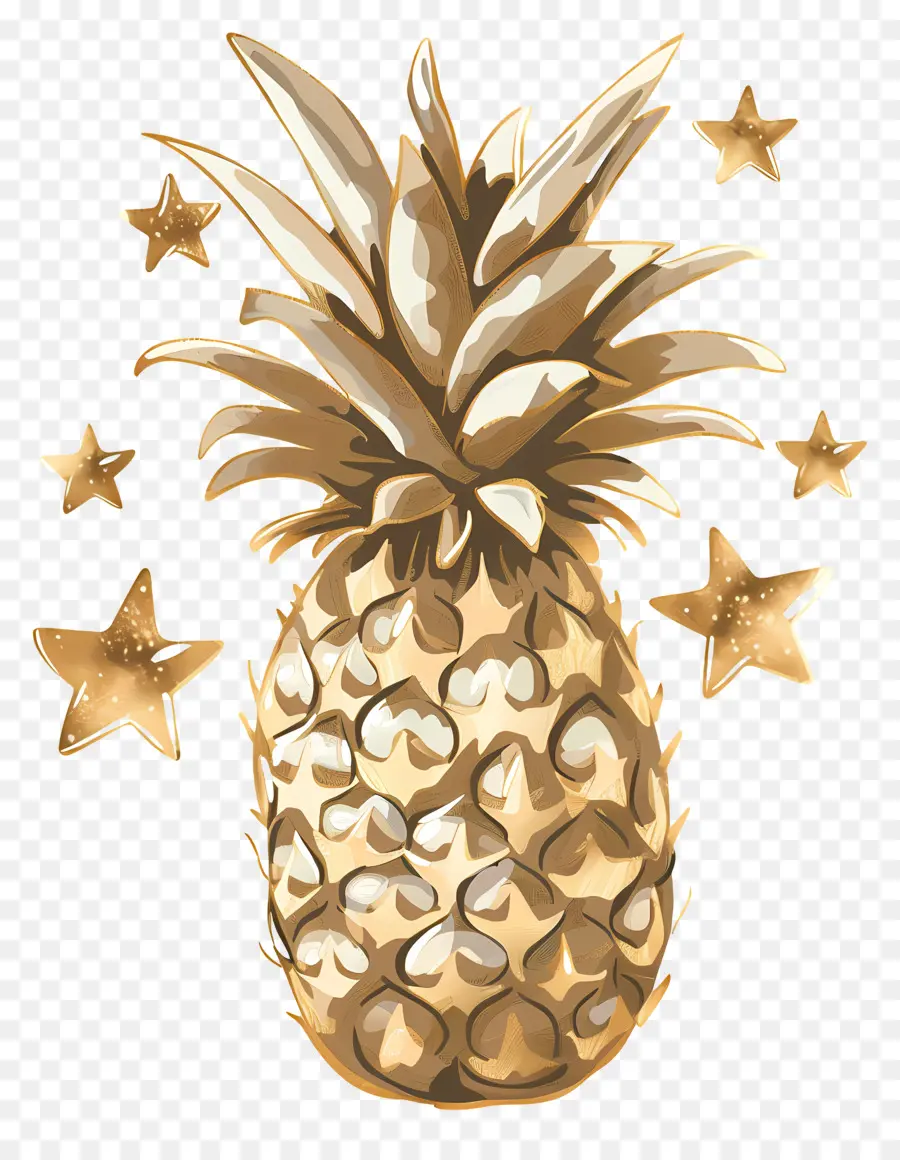 Pineapple，Золотой ананас PNG