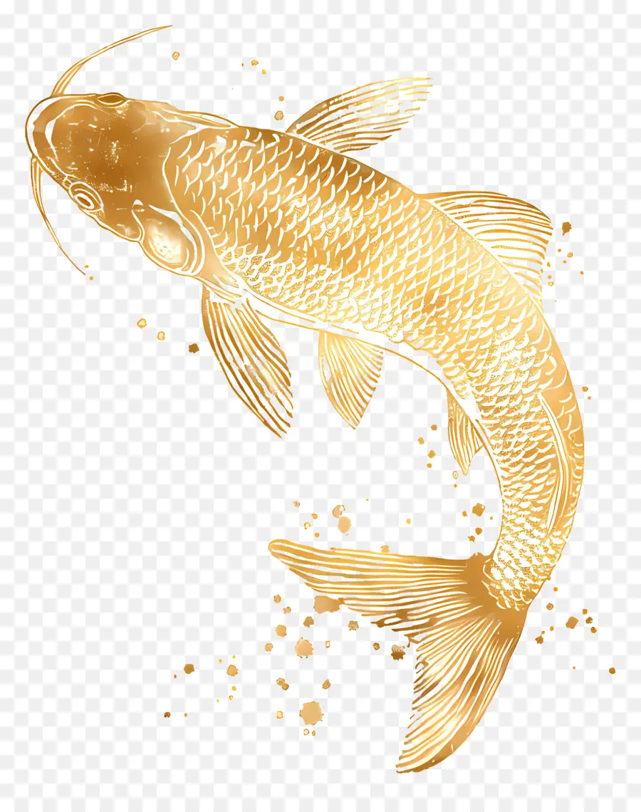 щука рыба，Золотая кои рыба PNG