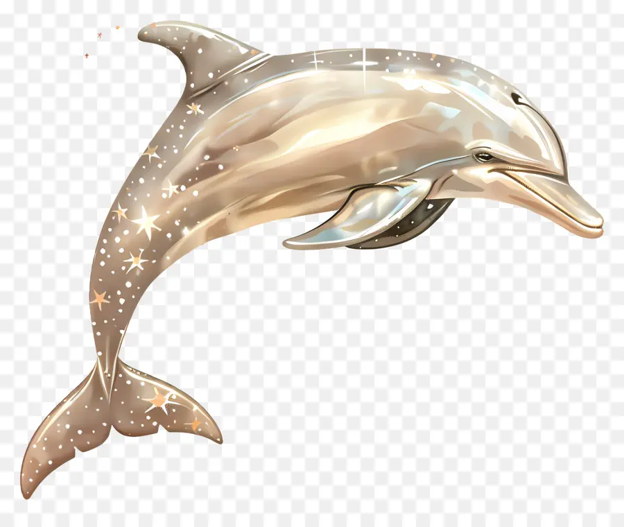 Дельфин，Серебро PNG