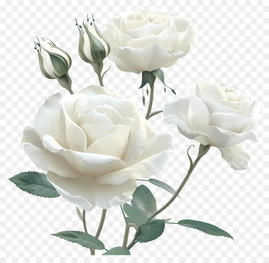 Сад роз，Белая Роза PNG