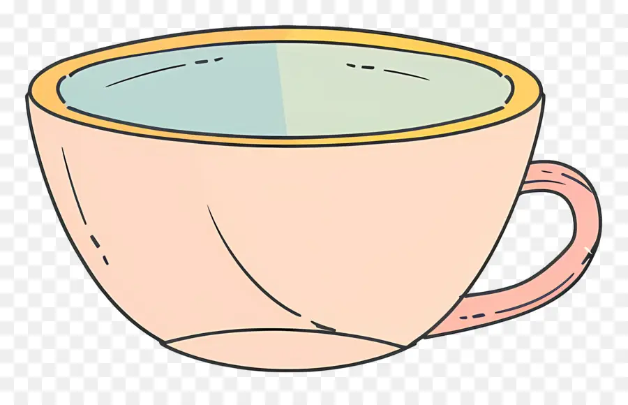 чашка чая，Розовая чашка PNG
