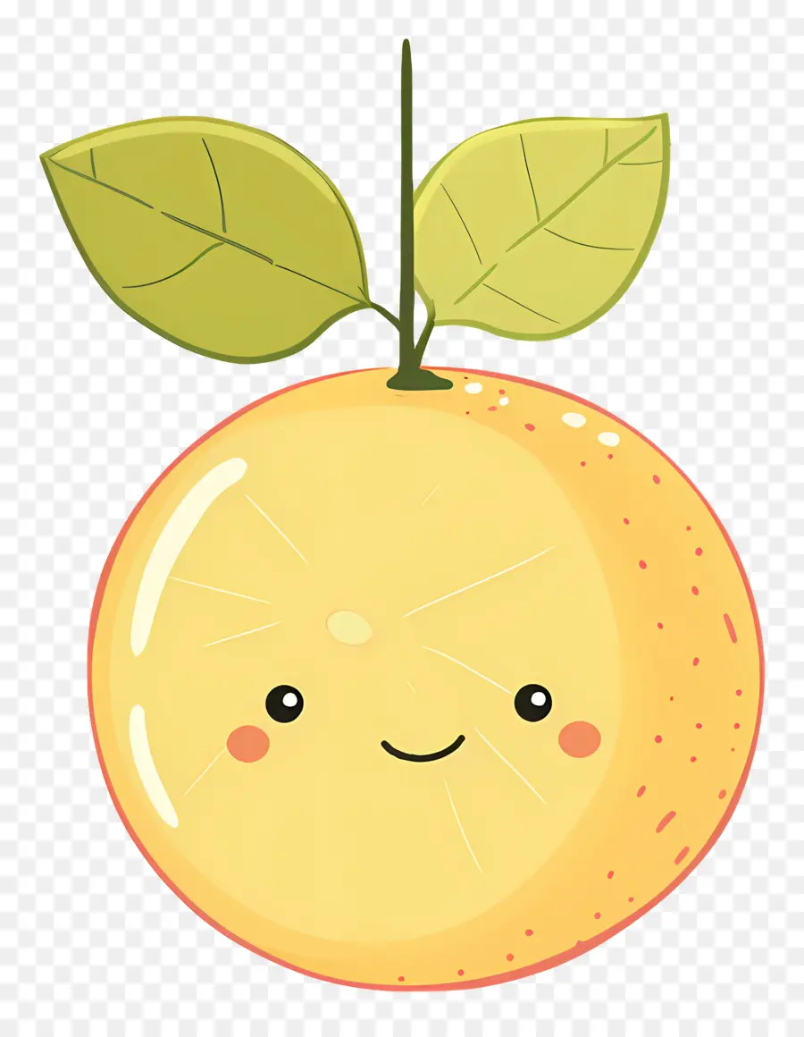 Лимон，Симпатичная фруктовая иллюстрация PNG
