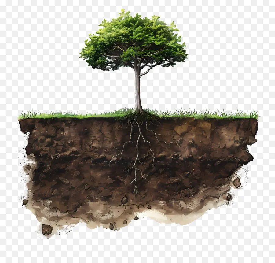 почвенная земля，Дерево PNG