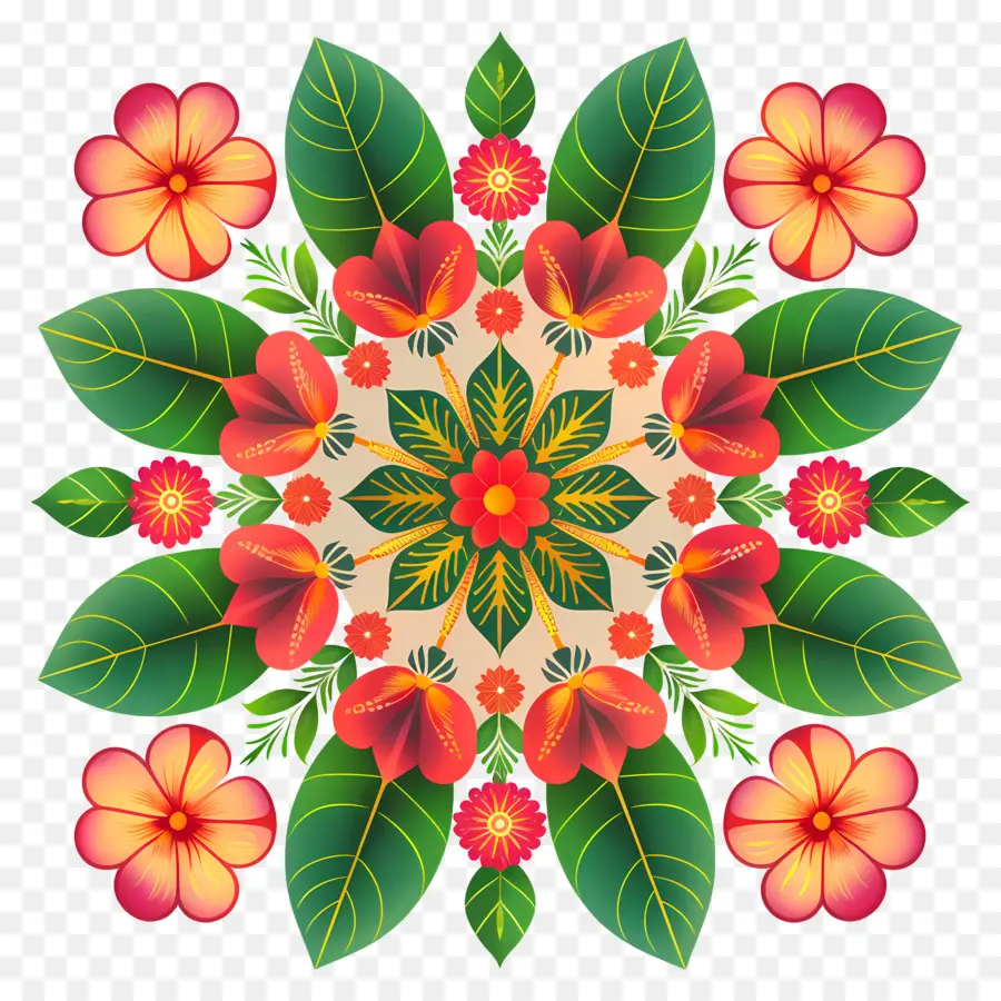 Простой месяц Атапура，красные цветы PNG