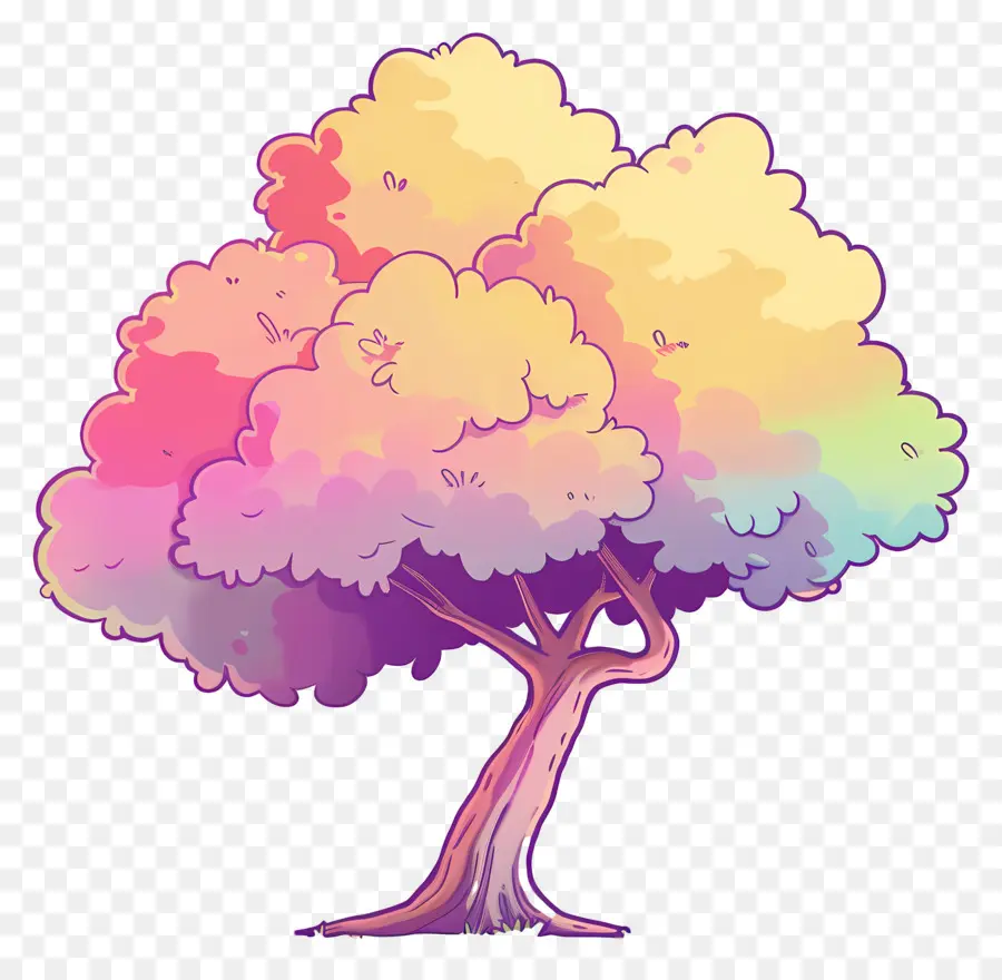 Дерево，фиолетовый PNG