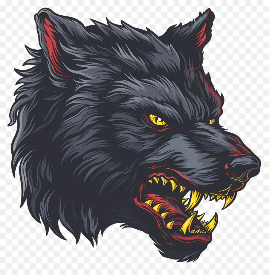 оборотень，Черный волк PNG