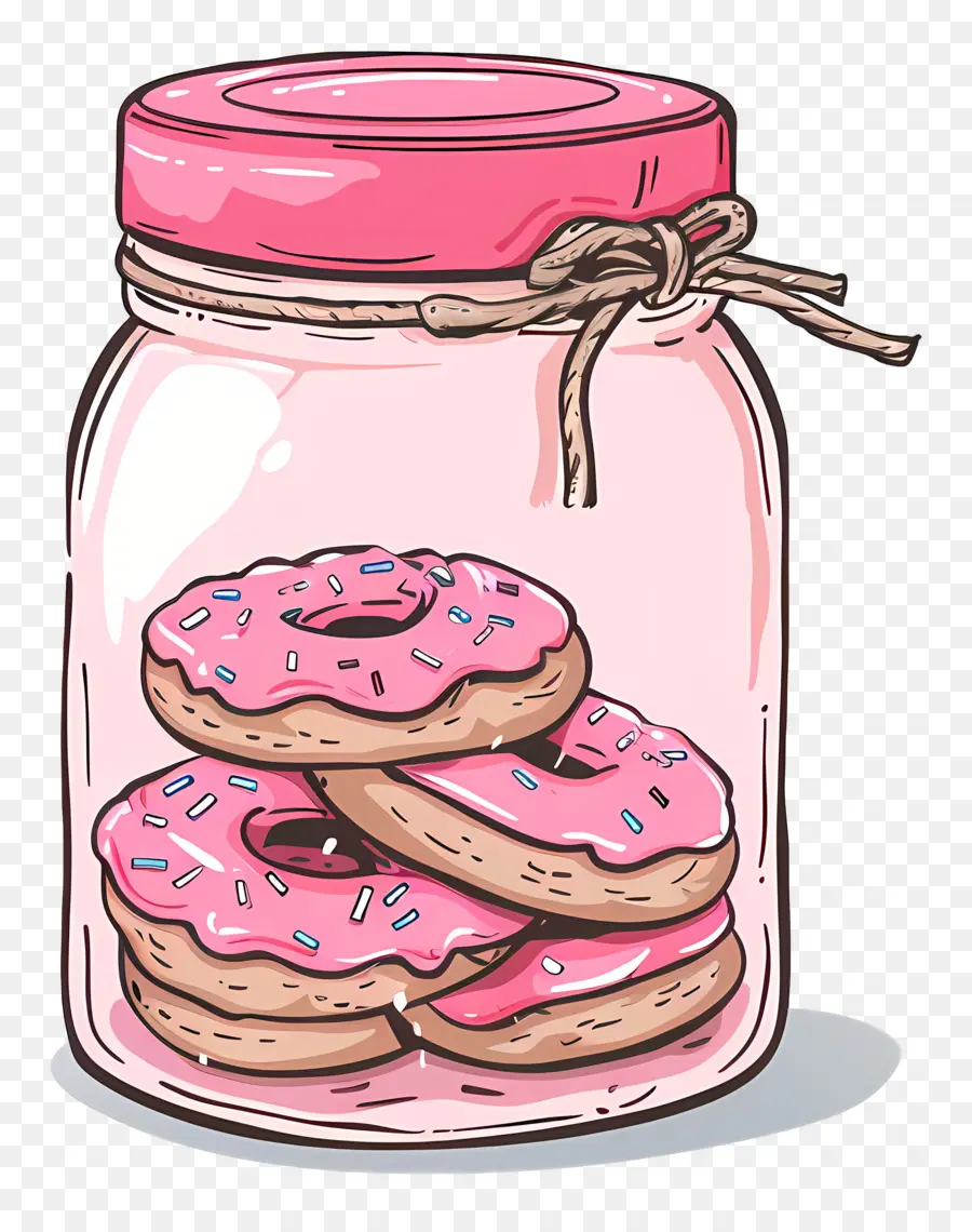 опарник печенья，Розовые Пончики PNG