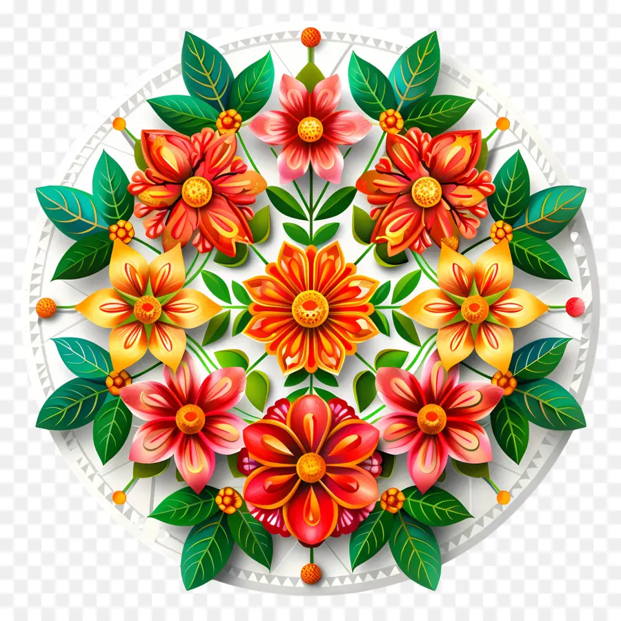 Простой месяц Атапура，Floral Pattern PNG